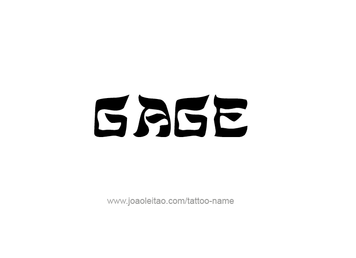 Tattoo Design  Name Gage   