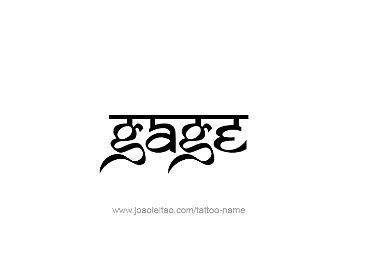 Tattoo Design  Name Gage   