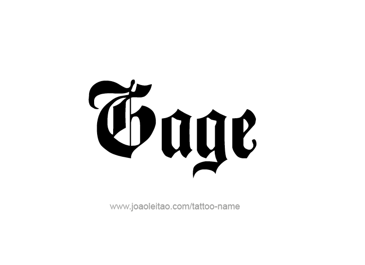 Tattoo Design  Name Gage   