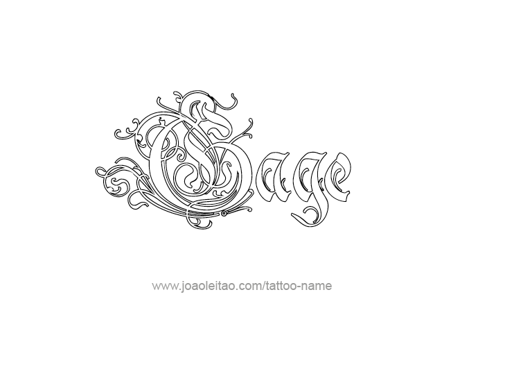 Tattoo Design  Name Gage   