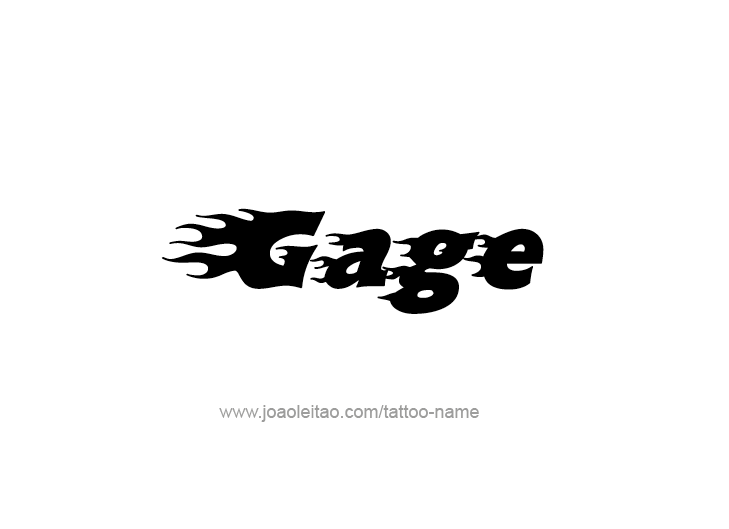 Tattoo Design  Name Gage   