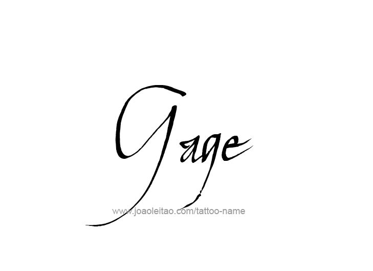 Tattoo Design  Name Gage   