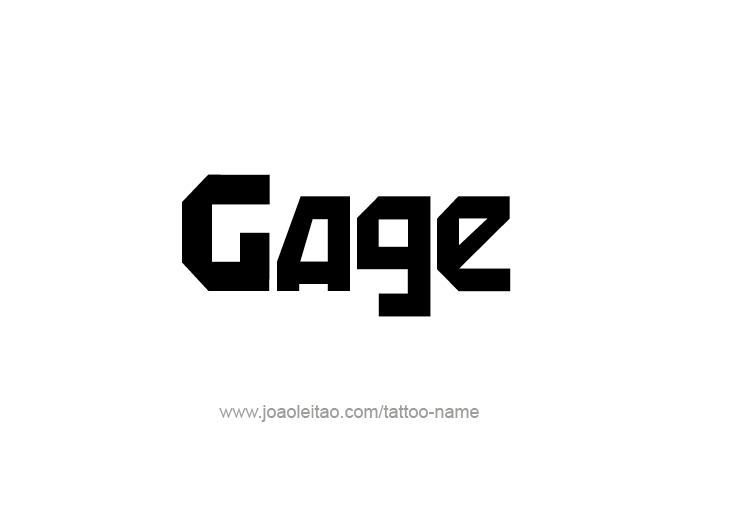 Tattoo Design  Name Gage   