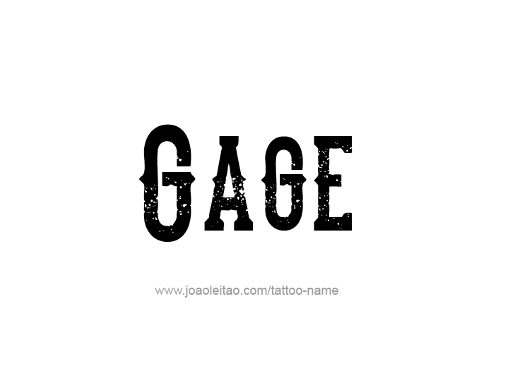 Tattoo Design  Name Gage   