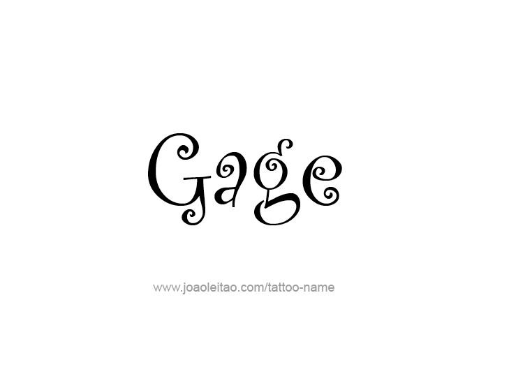 Tattoo Design  Name Gage   