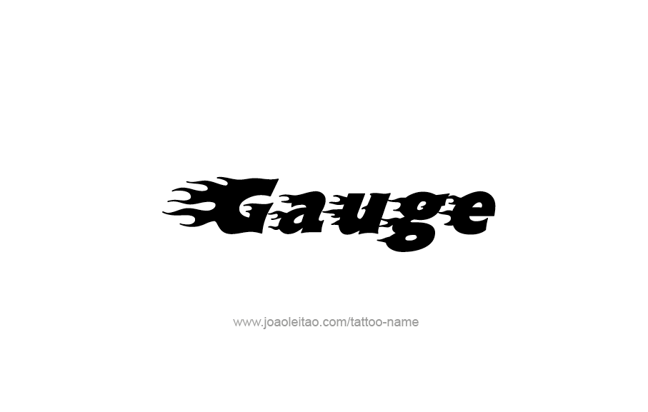 Tattoo Design  Name Gauge   