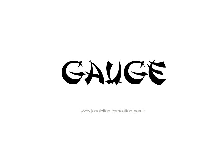Tattoo Design  Name Gauge