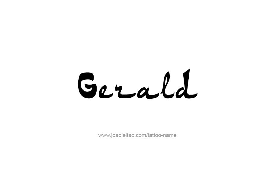 Tattoo Design  Name Gerald   