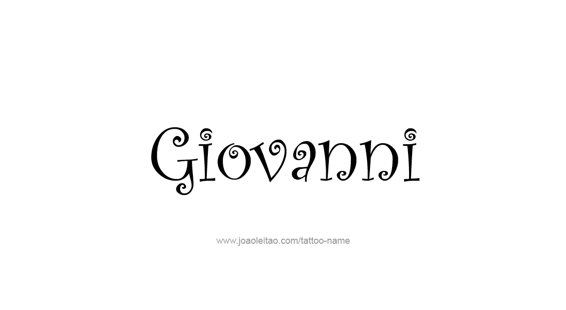 Tattoo Design  Name Giovanni