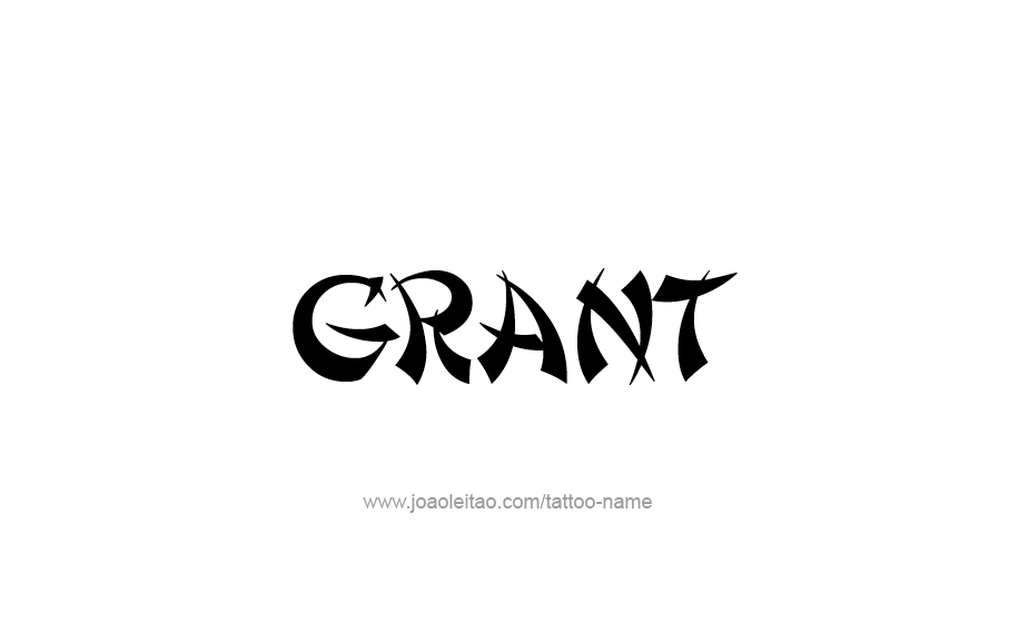 Tattoo Design  Name Grant