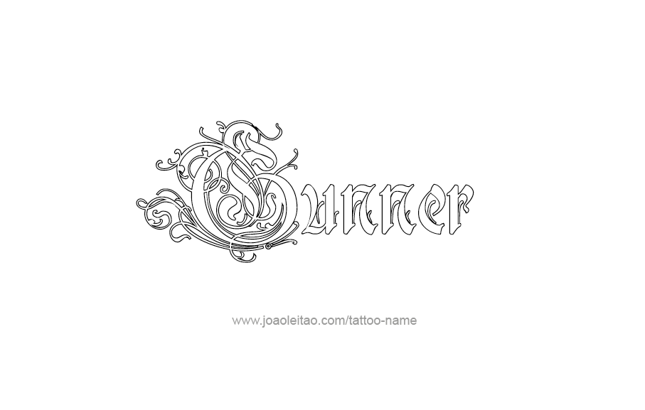Tattoo Design  Name Gunner   