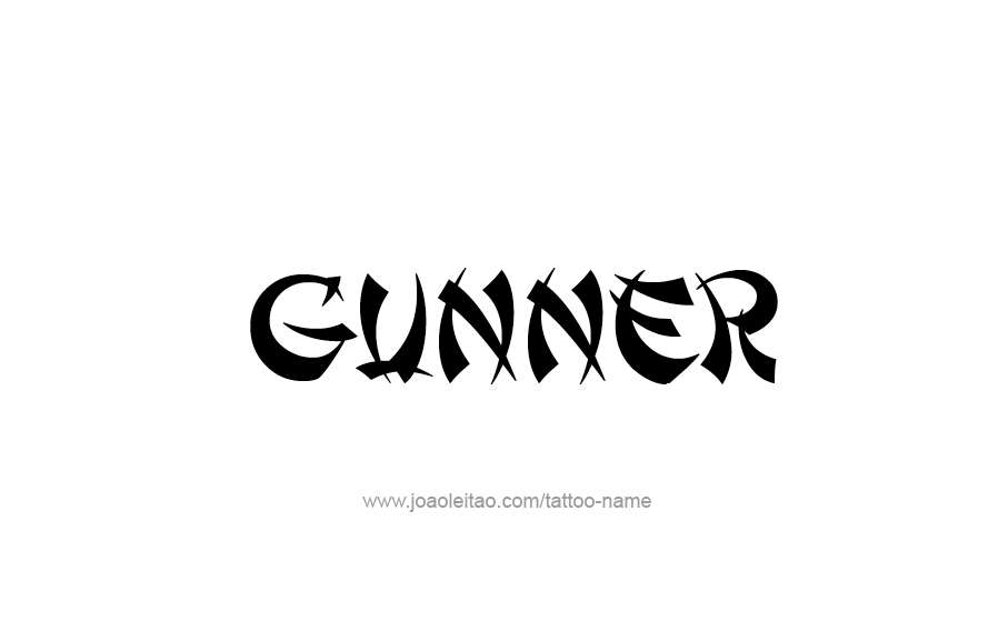 Tattoo Design  Name Gunner