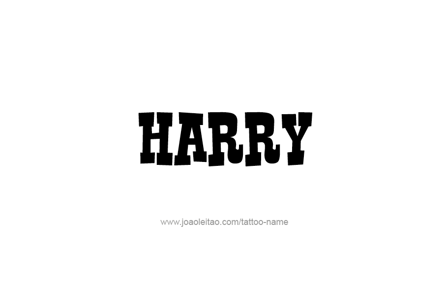 Tattoo Design  Name Harry   