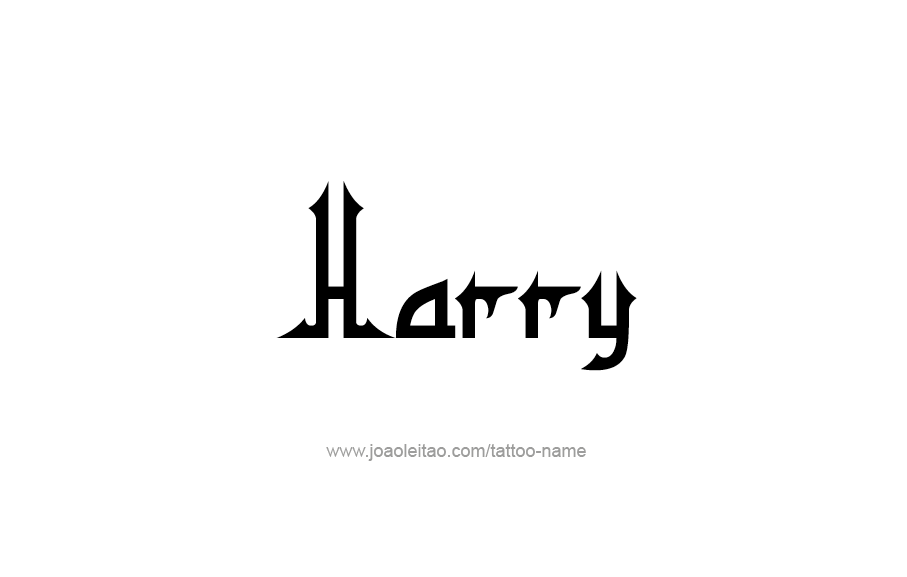 Tattoo Design  Name Harry   
