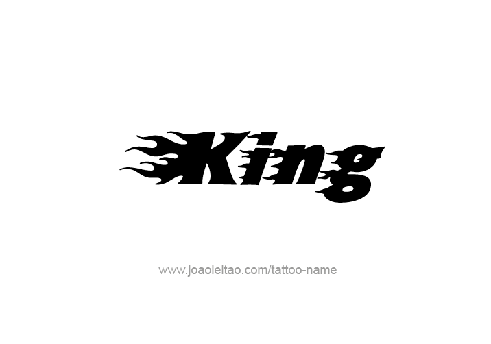 King Name Tattoo Designs