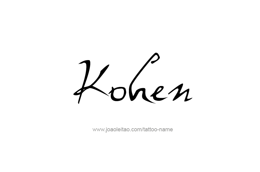 Tattoo Design  Name Kohen   