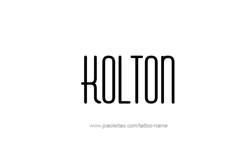 Tattoo Design  Name Kolton   