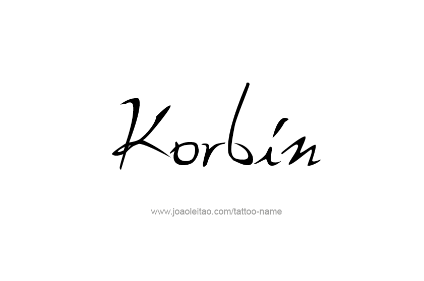 Tattoo Design  Name Korbin   