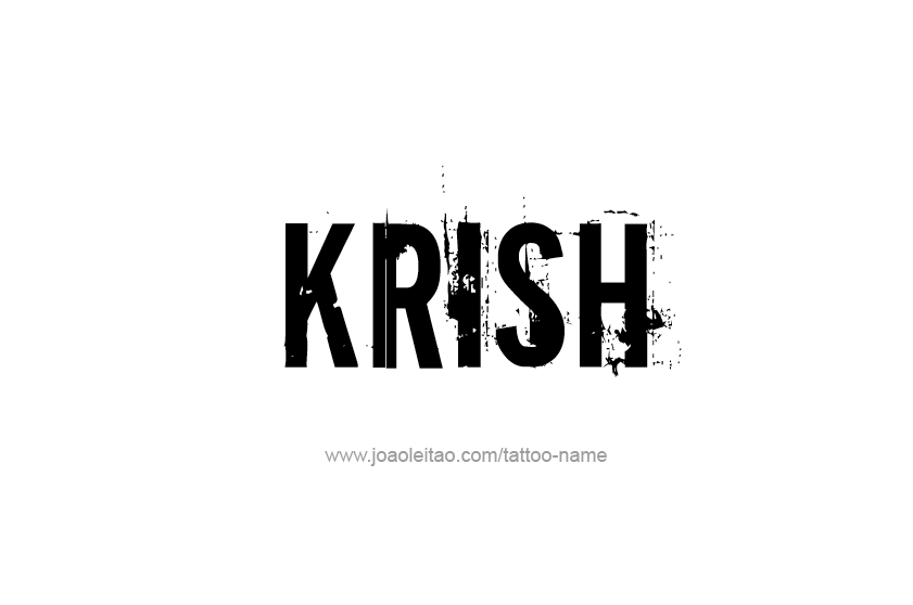 Tattoo Design  Name Krish   