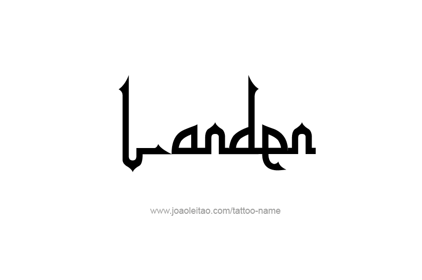Tattoo Design  Name Landen   