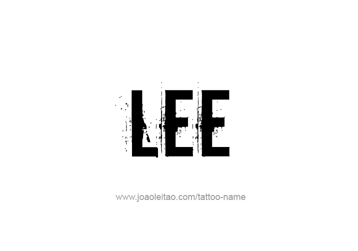 Tattoo Design  Name Lee   