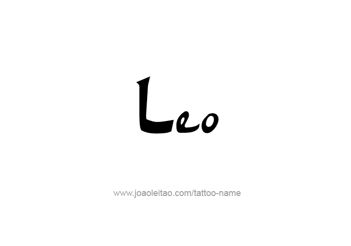 Leo Name Tattoo Designs