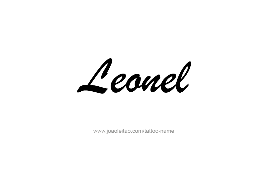 Tattoo Design  Name Leonel   