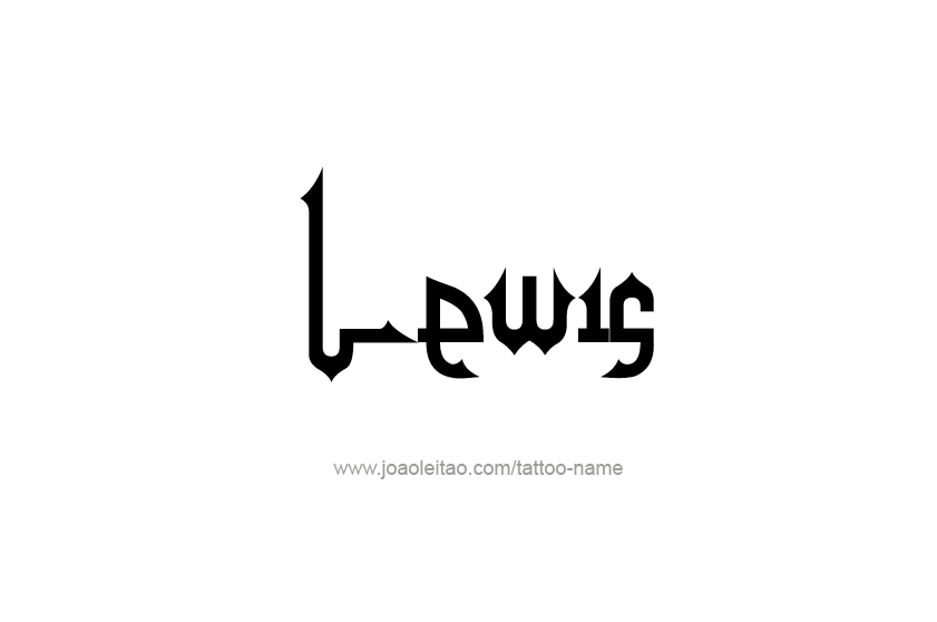 Tattoo Design  Name Lewis   