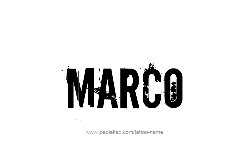 Tattoo Design  Name Marco   
