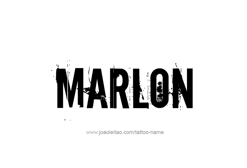 Tattoo Design  Name Marlon   