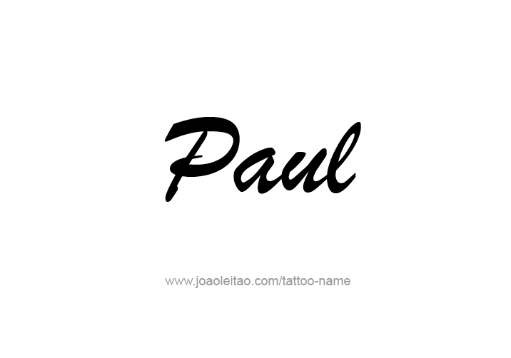 Tattoo Design  Name Paul   