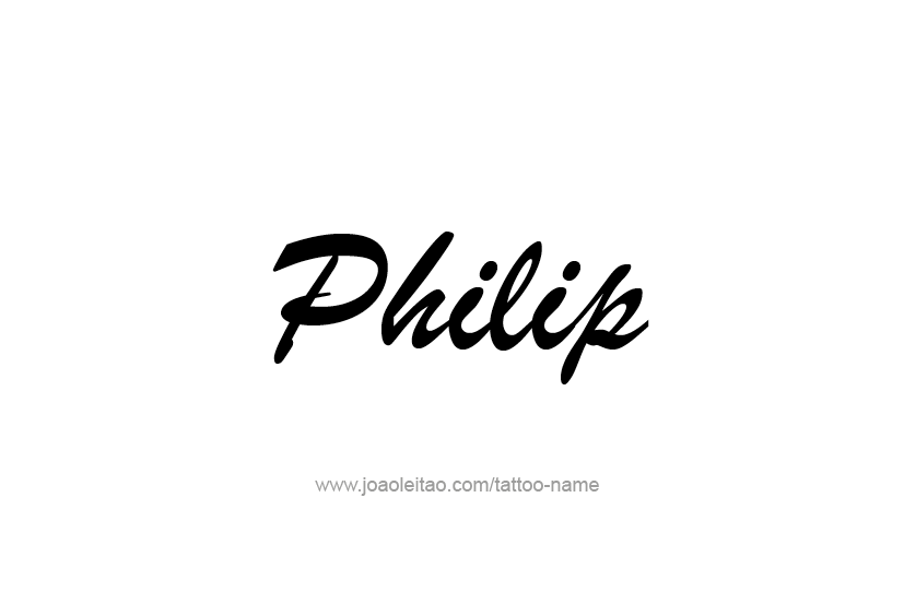 Tattoo Design  Name Philip   