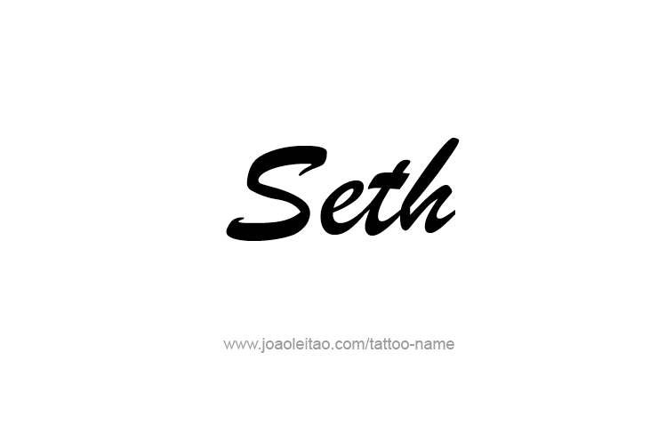 Tattoo Design  Name Seth   