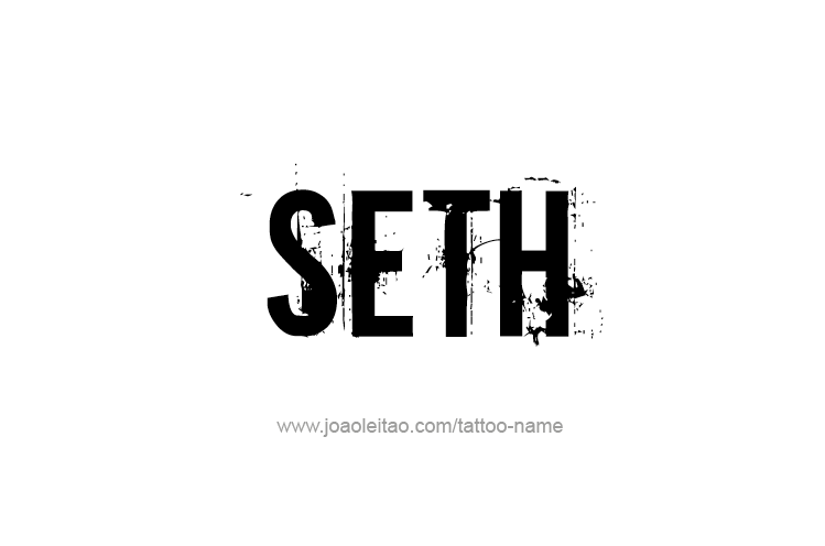 Tattoo Design  Name Seth   