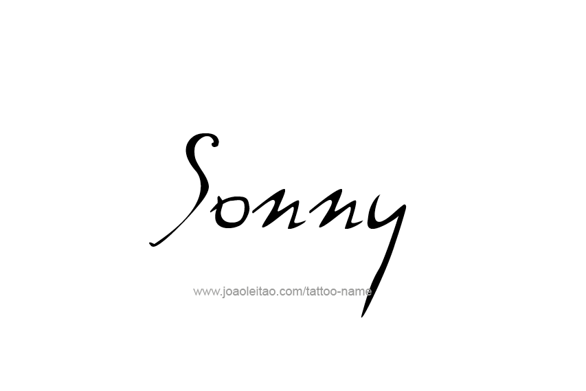 Tattoo Design  Name Sonny   