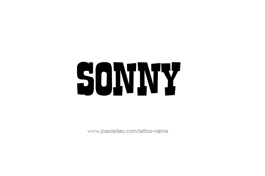 Tattoo Design  Name Sonny   