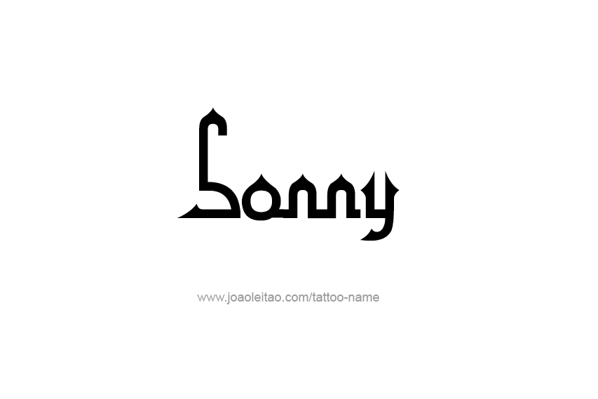 Tattoo Design  Name Sonny   