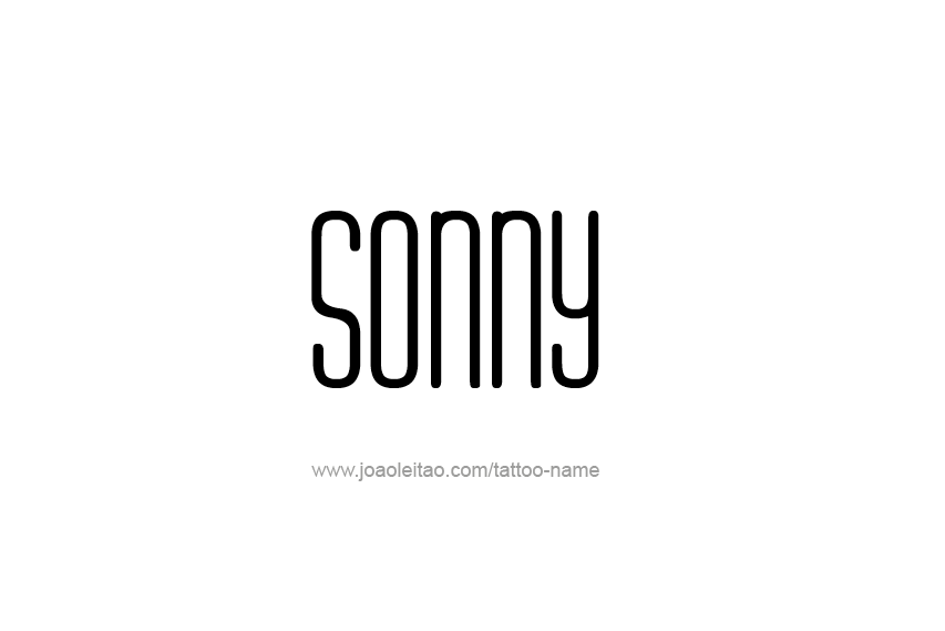 Tattoo Design  Name Sonny   