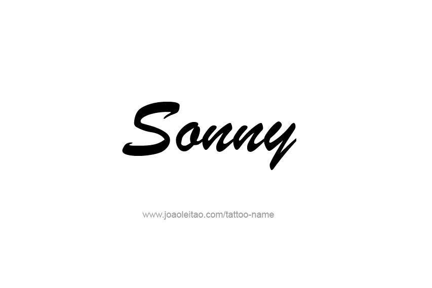 Tattoo Design  Name Sonny   