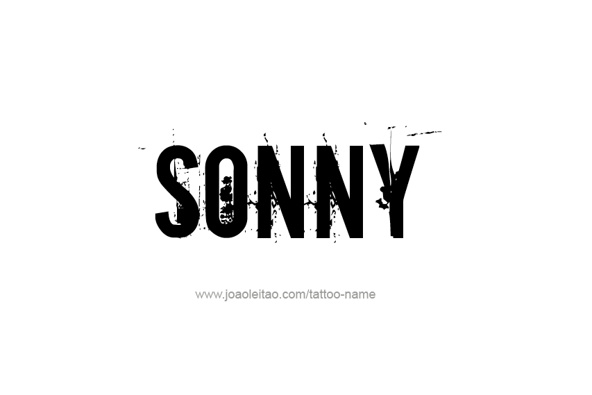 Tattoo Design  Name Sonny   