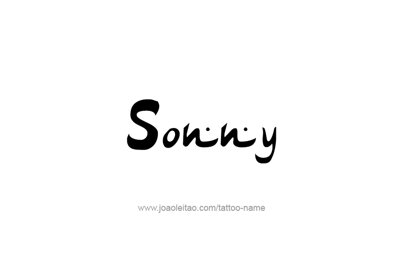 Tattoo Design  Name Sonny   