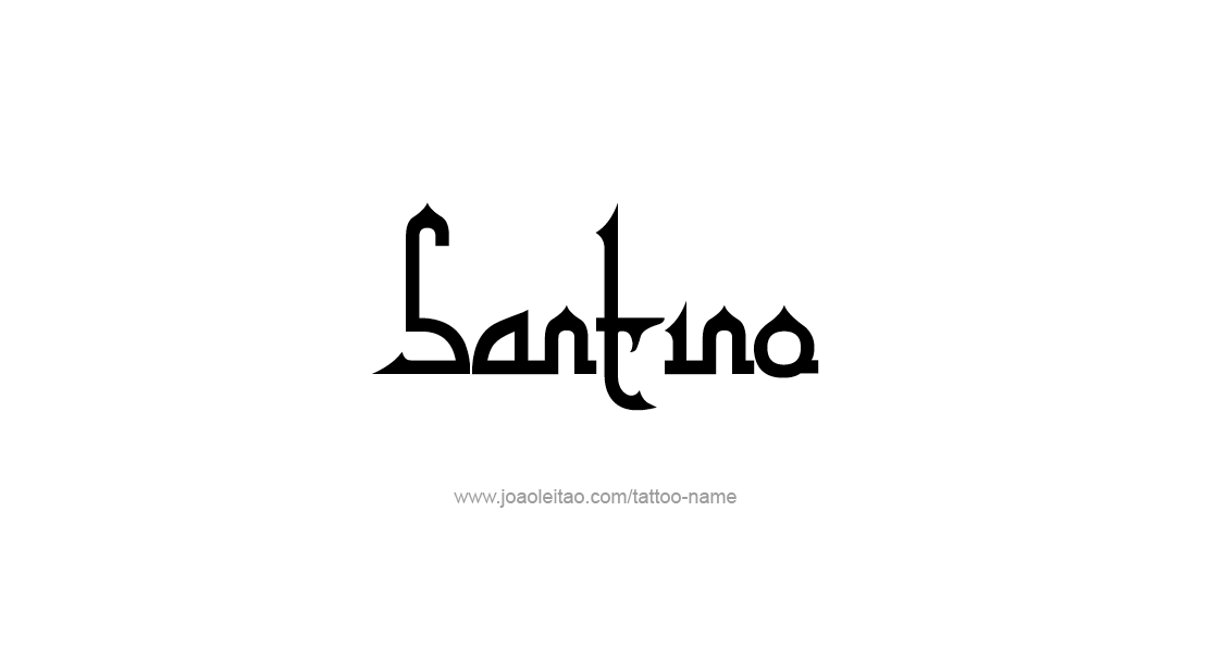 Tattoo Design  Name Santino   