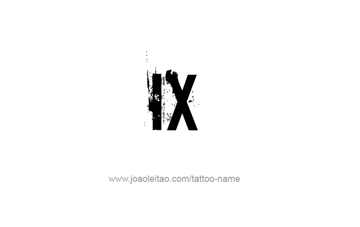 Tattoo Design Roman Numeral IX (9)