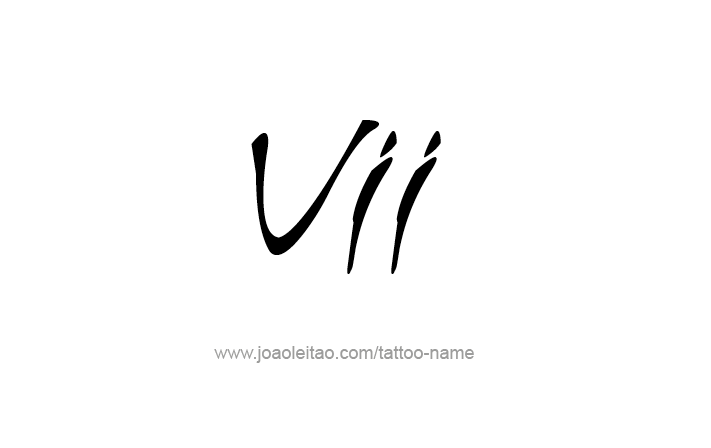 Tattoo Design Roman Numeral VII (7)