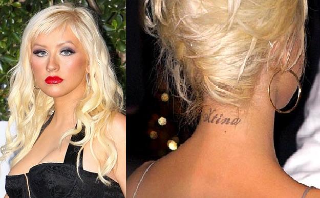 Christina Aguilera Name Tattoo