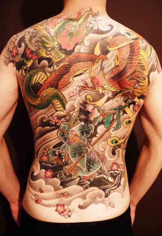 Back Tattoo for Men - Chinese Tattoo Design Ideas, full back tattoo