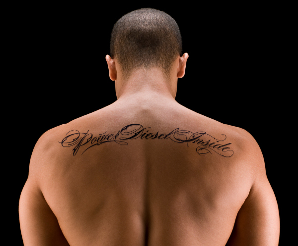 Upper Back Tattoo Text