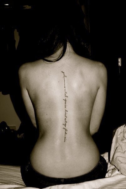 Spine Quote Tattoo