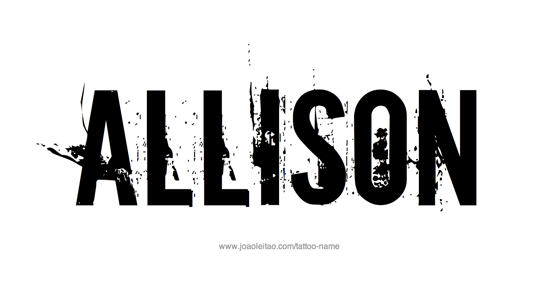 Tattoo Design Name Allison 