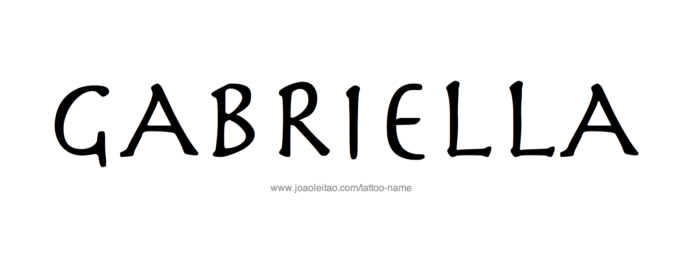 Tattoo Design Name Gabriella 